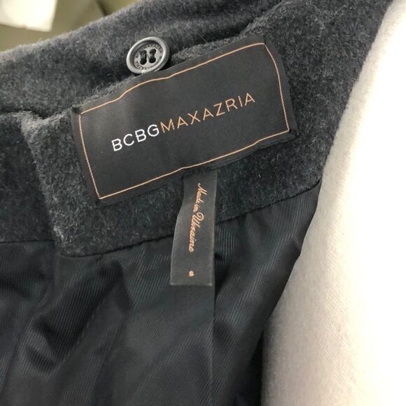 BCBG Grey Wool Coat  - Picture 6 of 8